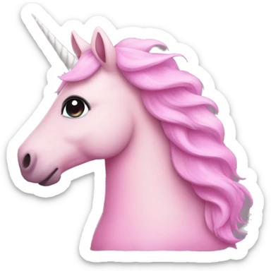 unicorn in pink dress sticker