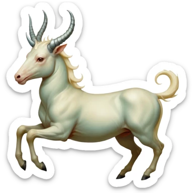 aesthetic brilliant divine lighting, oil paint  -  hieronymus bosch phantasmagoric mutated beautiful ethereal body of evil centaur sticker