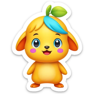 Sprunki character, cute cartoon character with bright colors sticker