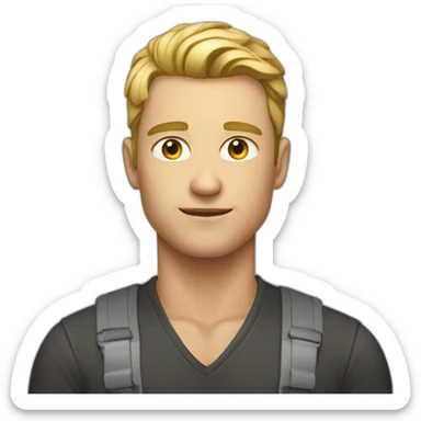 Male white dominant sticker