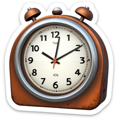 Animated angry ticking time clock sticker