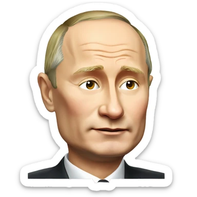 Vladimir Putin with closed eyes sticker
