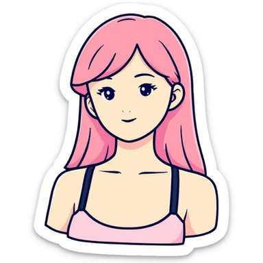 Pink bust sticker