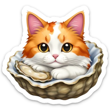 oyster cat sticker