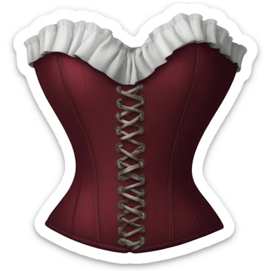 Burgundy corset  sticker