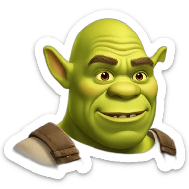 Shrek the ogre sticker