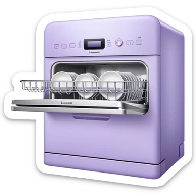 Aesthetic dishwasher in lavender color sticker