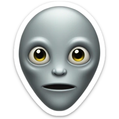 Grey alien head no details no nose no wrinkles sticker