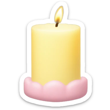 Pastel yellow candle sticker