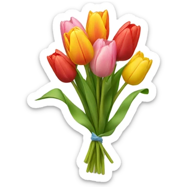 Tulip bouquet sticker