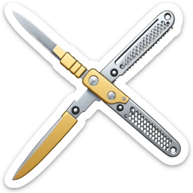 Navaja mariposa tipo peine sticker