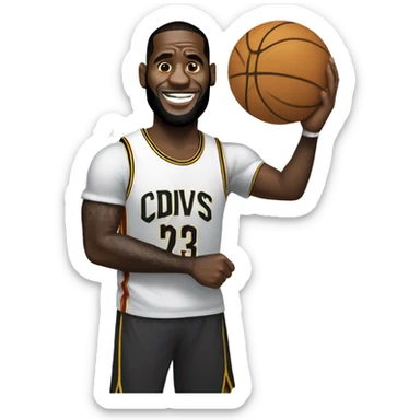 lebron holding noob sign sticker
