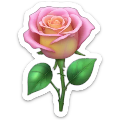 holographic rose sticker