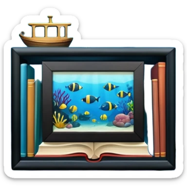 underwater library sticker