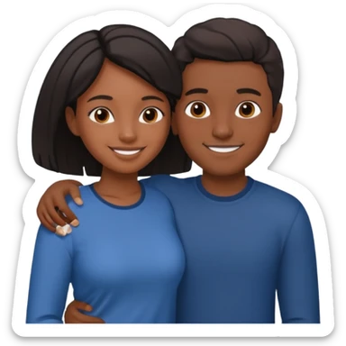 Couple in love black girl and Mexican boy  sticker