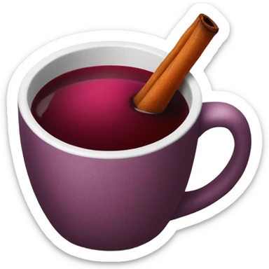 Mulled wine in a mug sticker