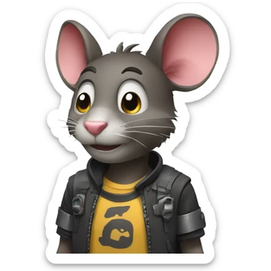 Raton gamer  sticker