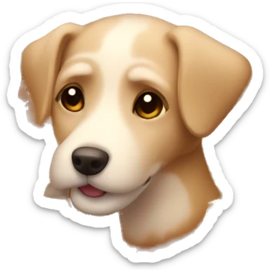 A cute dog in fall sticker