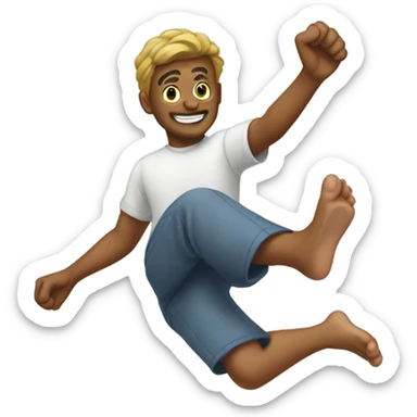 kicking my feet in the air sticker