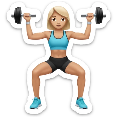 fit person wearing clothes lifting dumbbells,sideways photo sticker