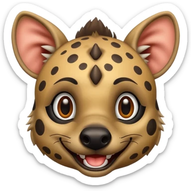 hyena cartoon  like ths emoji sticker
