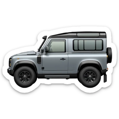 2025 my25.5 Landrover Defender in Carpathian Grey with gloss black accents sticker