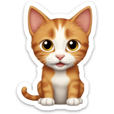 The red-haired kitten sticker