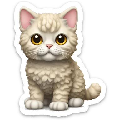Selkirk Rex Cat Full Body sticker