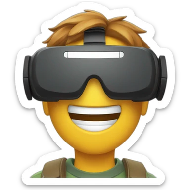 Vr quest 3 happy Face sticker