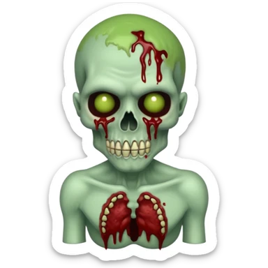 Rotting corpse zombie demons, full body, in the style of your bleeding skull art, full body sticker