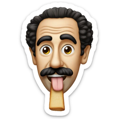 Borat face toasting a whidkyglsss sticker