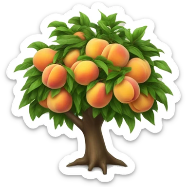 Peach tree sticker