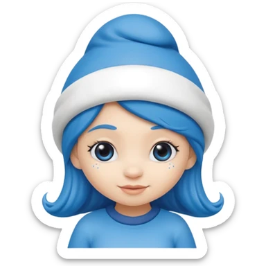 girl smurf  sticker