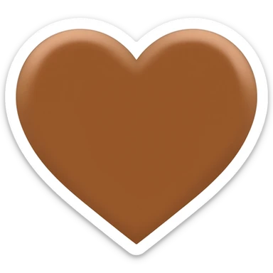 coração marrom sticker