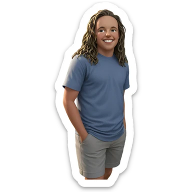 smiling boy outdoors under sky sticker