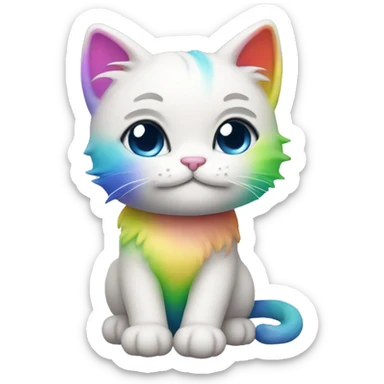 Rainbow kitty  sticker