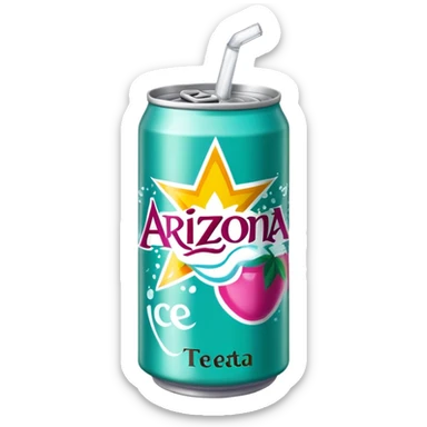 Can of Arizona ice tea sticker