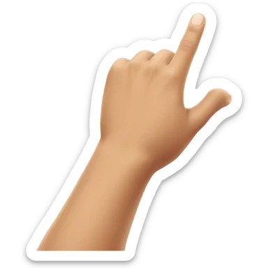 finger tapping down to watch  sticker