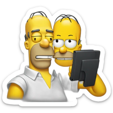 Homer Simpson et Éric Zemmour sticker