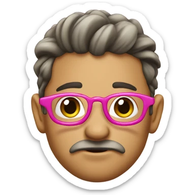 rata con un lazo rosa en una oreja sticker