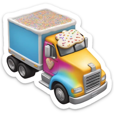 cookie heart with semi truck sticker