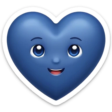 Dark blue heart with the words Hi cutie in the middle  sticker