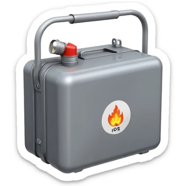a box with gas canisters sticker