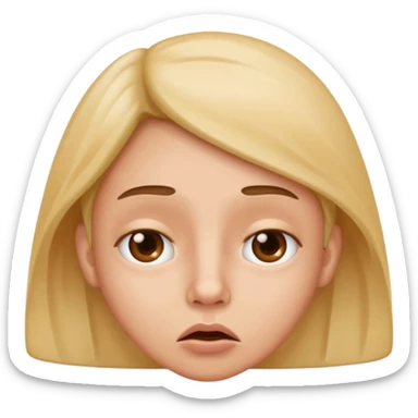 Confused with flared nostrils sticker