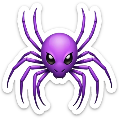 cute 2D simple purple spider sticker