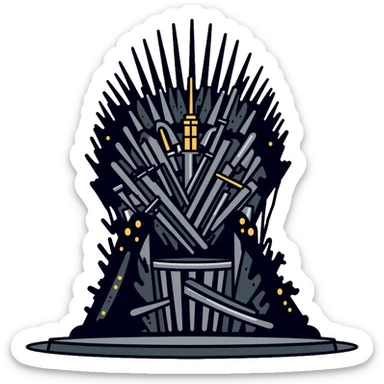 Iron throne made of swords, royal chair from Game of Thrones sticker