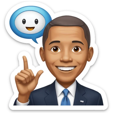 Barack Obama con una nube de dialogo diciendo "Come on!" sticker