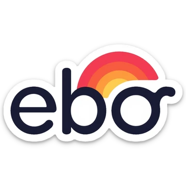 Simple website header logo with modern design sticker