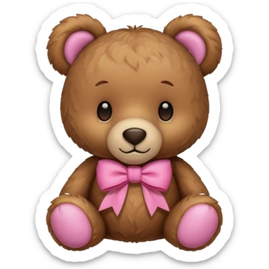 Teddy Bear With Pink Bow  sticker