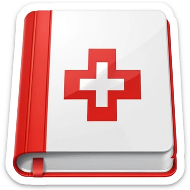 A modern dictionnary with swiss flag on cover in IOS style sticker